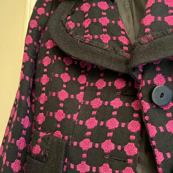 NWT Kensie coat with lace trim and bow on back size large - Picture 5 of 13